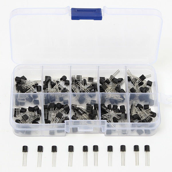 200Pcs 10Values TO-92 Transistor Assortment Assorted Kit Box BC337 BC547