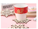 Wood Coaster Kitchen Christmas Placemat Table Mat Decorations For Home Cup Drink Mug Tea Coffee Snow