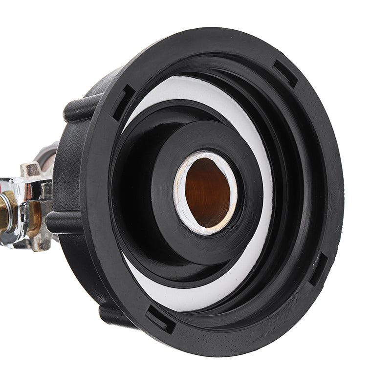 S60x6 IBC Faucet Tank Drain Adapter to Brass Garden Tap with 1/2'' Nozzle Hose Thread Outlet Tap Connector Valve Fitting Parts for Home Garden