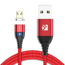 FLOVEME 3A Micro USB LED Magnetic Braided Fast Charging Data Cable 1M For Smartphone iPad Pro Tablet