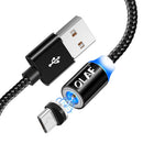 OLAF 3AMicro USB Type-C Magnetic Nylon Braided Fast Charging Data Cable For Xiaomi Mi8 Mi9 HUAWEI P30 Pocophone F1 S9 S10 Note S10+