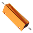 10pcs RX24 100W 50R 50RJ Metal Aluminum Case High Power Resistor Golden Metal Shell Case Heatsink Resistance Resistor