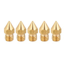 5PCS 1.75mm/0.1mm Copper Thread Extruder Nozzle For 3D Printer