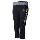 Women Letter Printed Slim Yoga Pants Seventh Length Fitness Legging