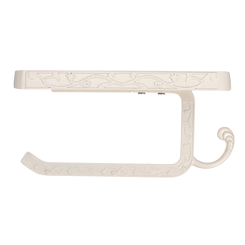 Bathroom Wall Mount Toilet Roll Paper Towel Holder Mobile Phone Storage Shelf