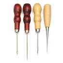 14pcs Wood Handle Leather Craft Tool Kit Leather Hand Sewing Tools Kit Punch Cutter DIY Set