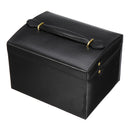 Lockable Velvet Jewelry Display Box Necklace Earing Storage Case Polyurethane Organizer