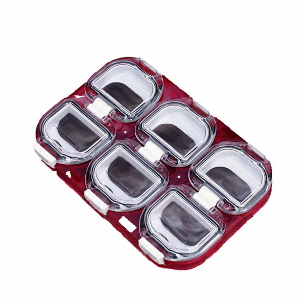 Waterproof Magnet Portable 6 Compartments Fishing Hooks Accessories Box