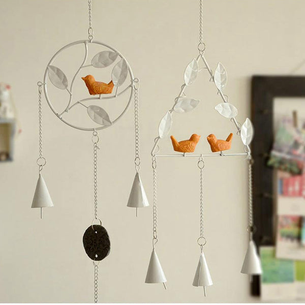 Honana DX-203 Creative Bird Handmade Metal Bells Campanula Home Decor Ornaments Iron Pendant