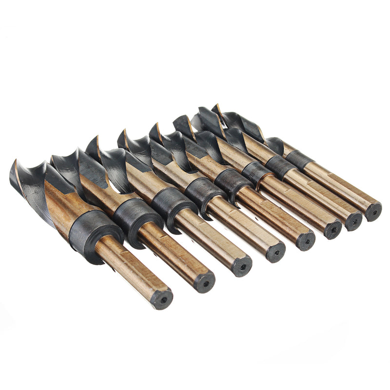 8pcs 1/2 Inch Round Shank HSS Twist Drill Bit Set