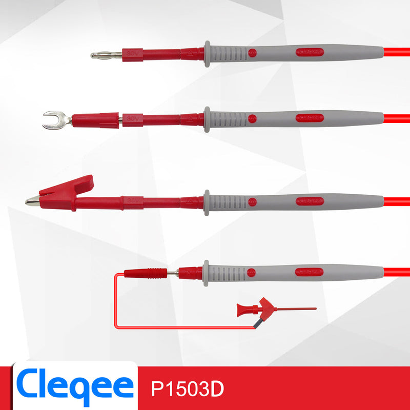 Cleqee P1503D Multimeter Probes Replaceable Needles Test Leads Kits Probe for Digital Multimeter Fe