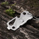 LAOTIE 8 In 1 EDC Multifunctional Tools Wrench Slotted Screwdriver Knife Card Outdoor Survival Tools