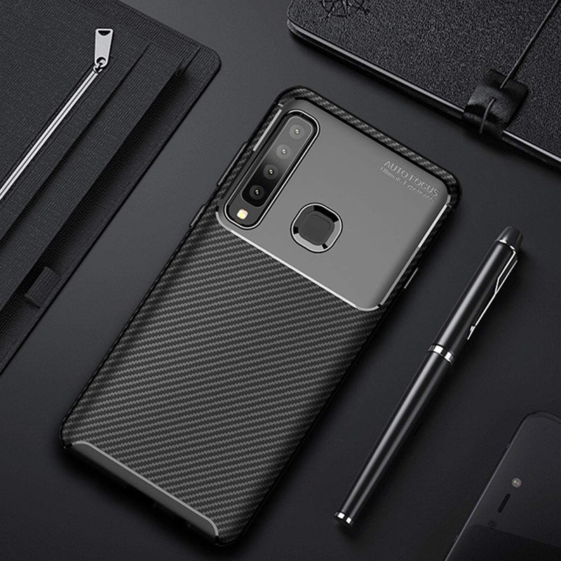 Bakeey Protective Case For Samsung Galaxy A9 Carbon Fiber Fingerprint Resistant Soft TPU Back Cover