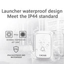 CACAZI A60 Waterproof Wireless Music Doorbell LED Light Battery 300M Remote Home Cordless Call Bell  58 Chime 2 Button 1 Receiver