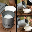 Naturehike 1.5L Aluminum Heat Exchanger Pot Portable Outdoor Cookware with Bowl and Spoon
