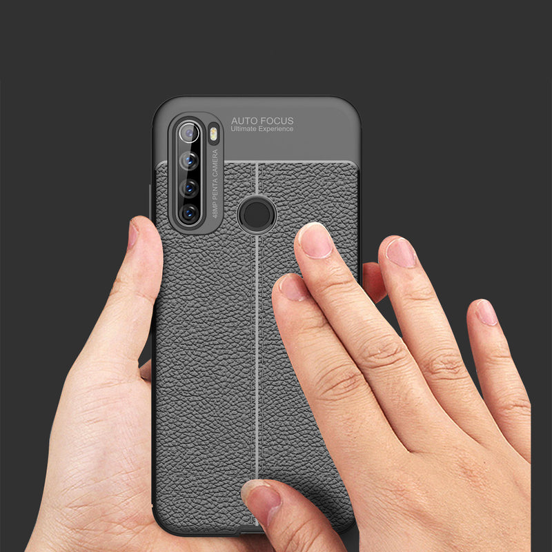 Bakeey Litchi Pattern Shockproof PU Leather TPU Soft Protective Case for Xiaomi Redmi Note 8T