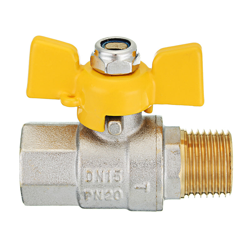 TMOK 1/2" Brass Gas Ball Valves G Thread Male x Female for Fuel Gas