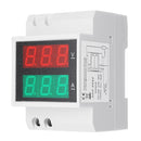 D52-2042 Double Display Guide Rail Digital Voltmeter Digital Display AC Voltmeter AC Current Meter