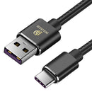 DUX DUCIS 5A QC3.0 Type-C Leather Data Cable for Huawei Supercharge 1m/3.33ft