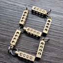 Copper Brass Square Keychain Flashlight With 3x22.5mm Tritium Vials