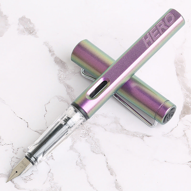 Hero 359 Fountain Pen 0.38mm EF Nib Calligraphy Correction Writing Posture Signing Ink Pens Gifts for Students Friends Families