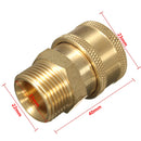 3/8 Inch Brass Quick Release Adapter Connect to M22 Metric For Pressure Washer Hose