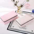 Multi-function Jewelry Storage Box Korean Style Fresh And Simple Girl Earrings Plate Jewelry Box Protable Leather Earrings Ring
