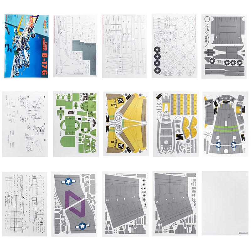 1:47 Scale Boeing B-17 Flying Fortress Heavy Bomber Handcraft Paper Model Kit Education Toys