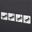 High-end Sticker Adhesive Stainless Steel Hooks Wall Door Clothes Coat Hat Hanger Kitchen Bathroom Rustproof Towel Hook