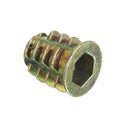 Suleve MXZN1 70Pcs M4/M5/M6 Zinc Alloy Wood Furniture Hex Socket Drive Head Threaded Insert Nut Internal and External Nut 8-15mm