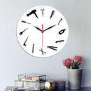 Emoyo ECY030 Creative Haircut Pattern Wall Clock 3D Wall Clock For Home Office Decorations B