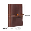 Leather Journal Travel Notebook, Handmade Vintage Leather Bound Writing Notebook for Men & Women, Unlined Travel Journal to Writ