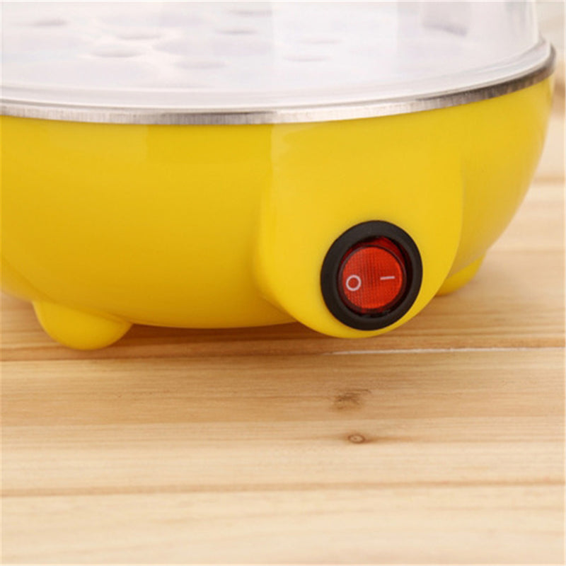 Clear 7 Eggs Electric Auto Egg Boiler Steamer Breakfast Cooker Kitchen Cookware