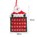Felt Christmas Advent Wall Hanging Calendar Pockets Santa Reindeer Snowman Decorations