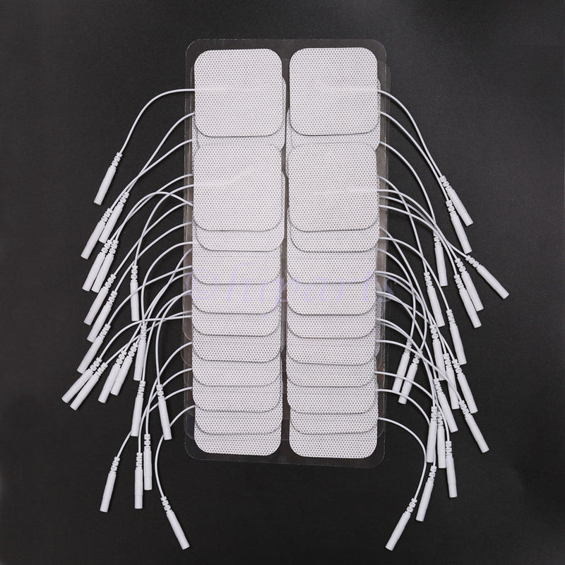 40pcs Replacement Tens Electrode Pad Pads EMS 5x5cm White Cloth