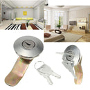 Keyed Alike Mailbox Drawer Cupboard Locker Filing Cabinet Cam Lock 90 Rotation + 2 Keys