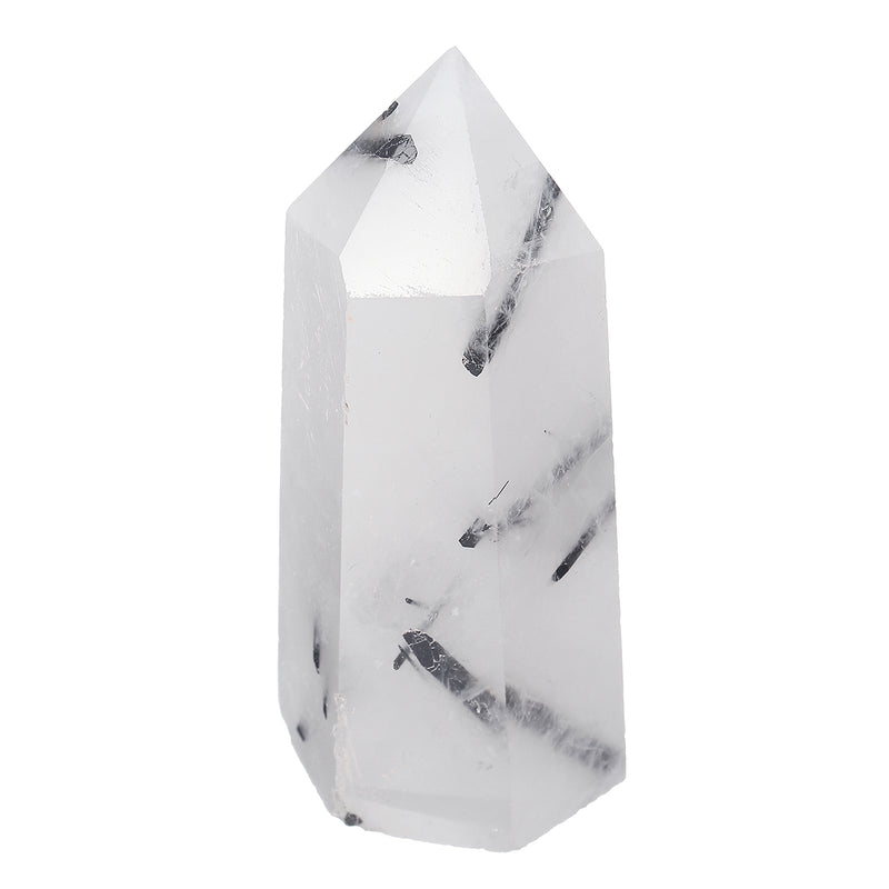 Natural White Black Natural Quartz Crystals Point Healing Rock Stone Gifts Home Decorations