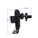 K81 Car Wireless Charger LED 10W Gravity Induction Air Outlet Clip