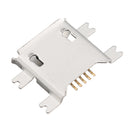 50pcs Micro Usb Microphone Female Socket 5P Gold Plated 1.27mm Sink Board 5 Pin 4 Feet Patch