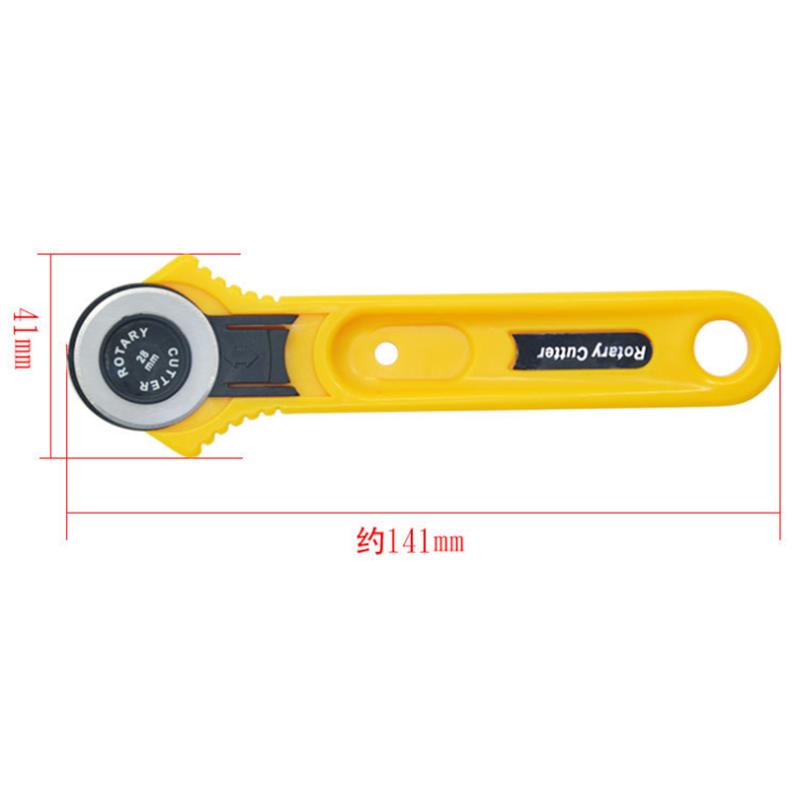 Allwin 28mm Circular Rotary Cutter Safety Blade Multi-function Fabric Paper Leather Cutter Patchwork Piecing Sewing Quilting Cutting Craft Tool