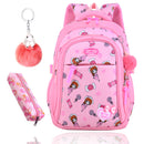 Waterproof Nylon Lighten Load Backpack Student School Bag Travel Kids Rucksack With Pencil Case