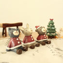 Lovely Christmas Wedding Santa Animals Decoration Cute Resin Gift Home Decor Furnishings