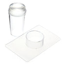 Transparent Silicone Nail Art Stamper Stamping Template With Cap Scraper