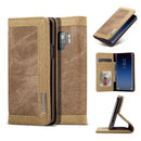Caseme Canvas Magnetic Flip Bracket Wallet Protective Case For Samsung Galaxy S9