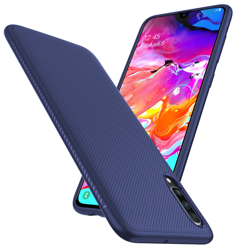 Bakeey Carbon Fiber Protective Case For Samsung Galaxy A70 2019 Shockproof Soft TPU Back Cover