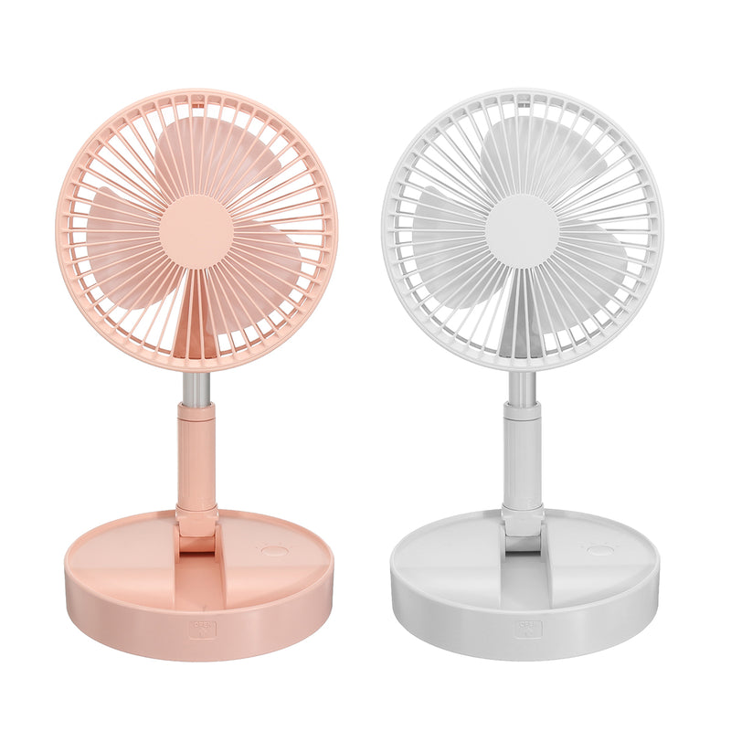 USB Chargable Portable Foldable Telescopic Fan Multi-Function Desktop Air Cooler Adjustable Travel Gadget Air Cooling Fan Gift