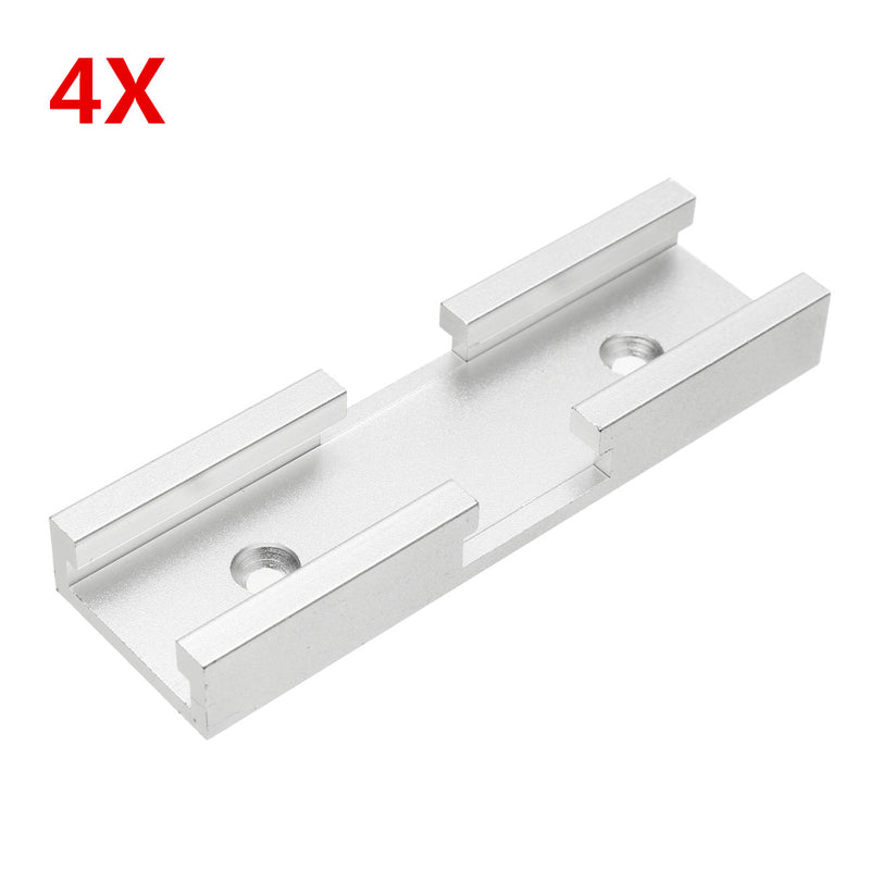 4pcs 80mm T-track Connector T-slot Miter Track Jig Fixture Slot Connector For Router Table