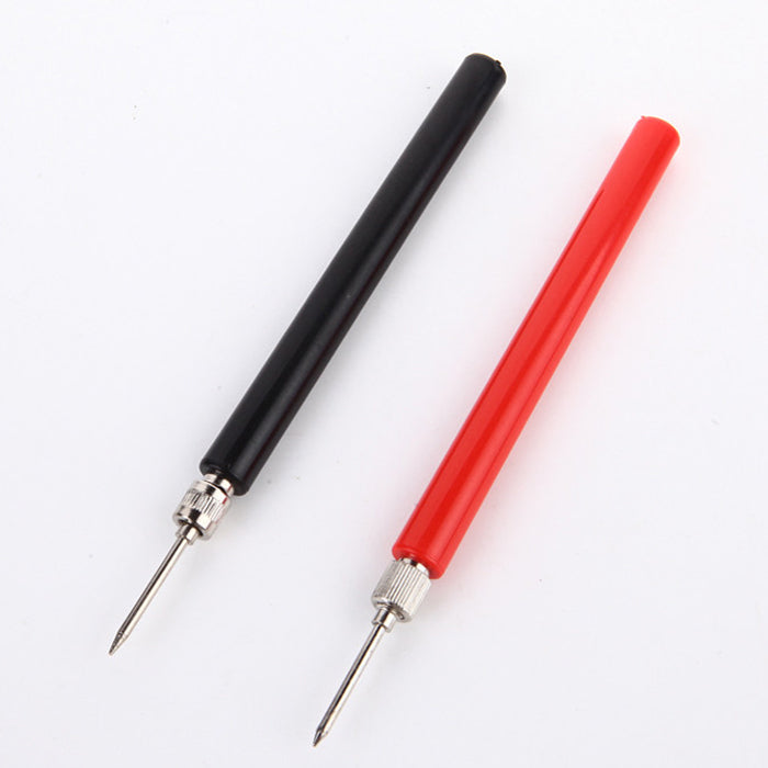 YT163 2Pcs L120mm Spring Test Probe Tips Insulated Test Hook Wire Connector for Multimeter