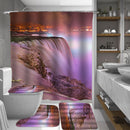 Waterproof Printing Waterproof Bathroom Shower Curtain Toilet Cover Mat Set