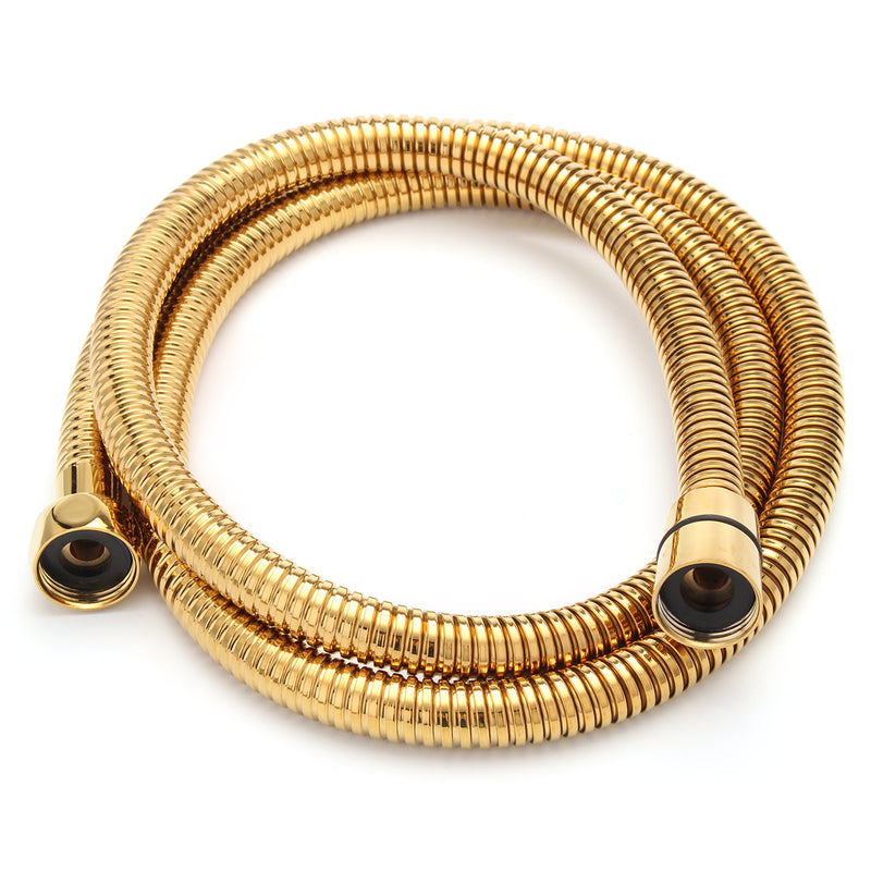 Gold 3 Function Shower Head 1.5 Metre Hose With Water Saving Bracket